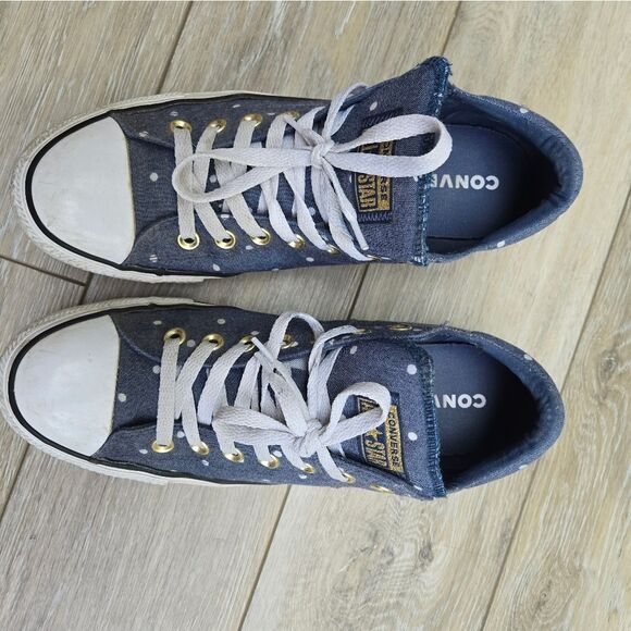 Converse CTAS Women's Shoes Gym blue/Gold/White polka dot size 11 women's - Picture 7 of 7